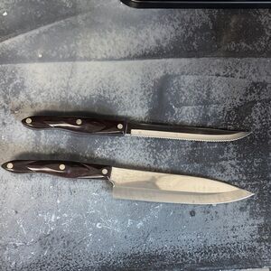 Cutco Brown and Silver Knife Set